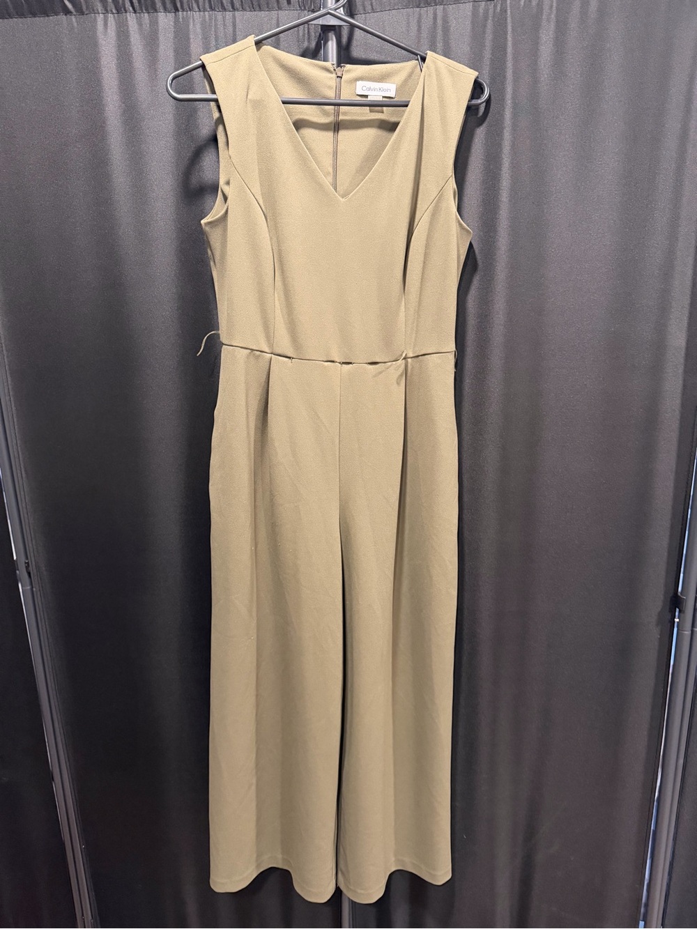 Calvin Klein Olive Green Wide-Leg Jumpsuit